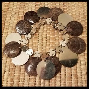 2/$30 Pretty Shell & Silver Tone Dangle Bracelet